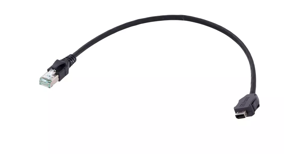 ix Ind. - DB RJ45 Cat.6A FRNC black 0,5m