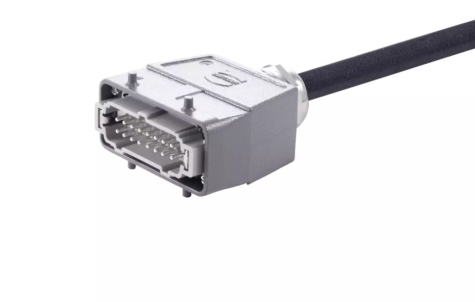 Han 16 B-E CA 2-lever m/- st/- PVC, 1m