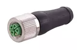 M12 K 4+PE female straight overmolded