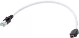 ix Ind. - DB RJ45 Cat.6A FRNC white 0,5m