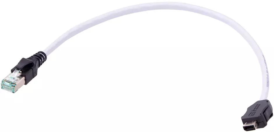 ix Ind. - DB RJ45 Cat.6A FRNC white 0,5m