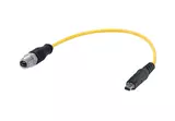 SPE M12 st - IP20 2xAWG22/7 PUR 0.3m