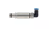 Pneum. contact metal OD 3mm male angled