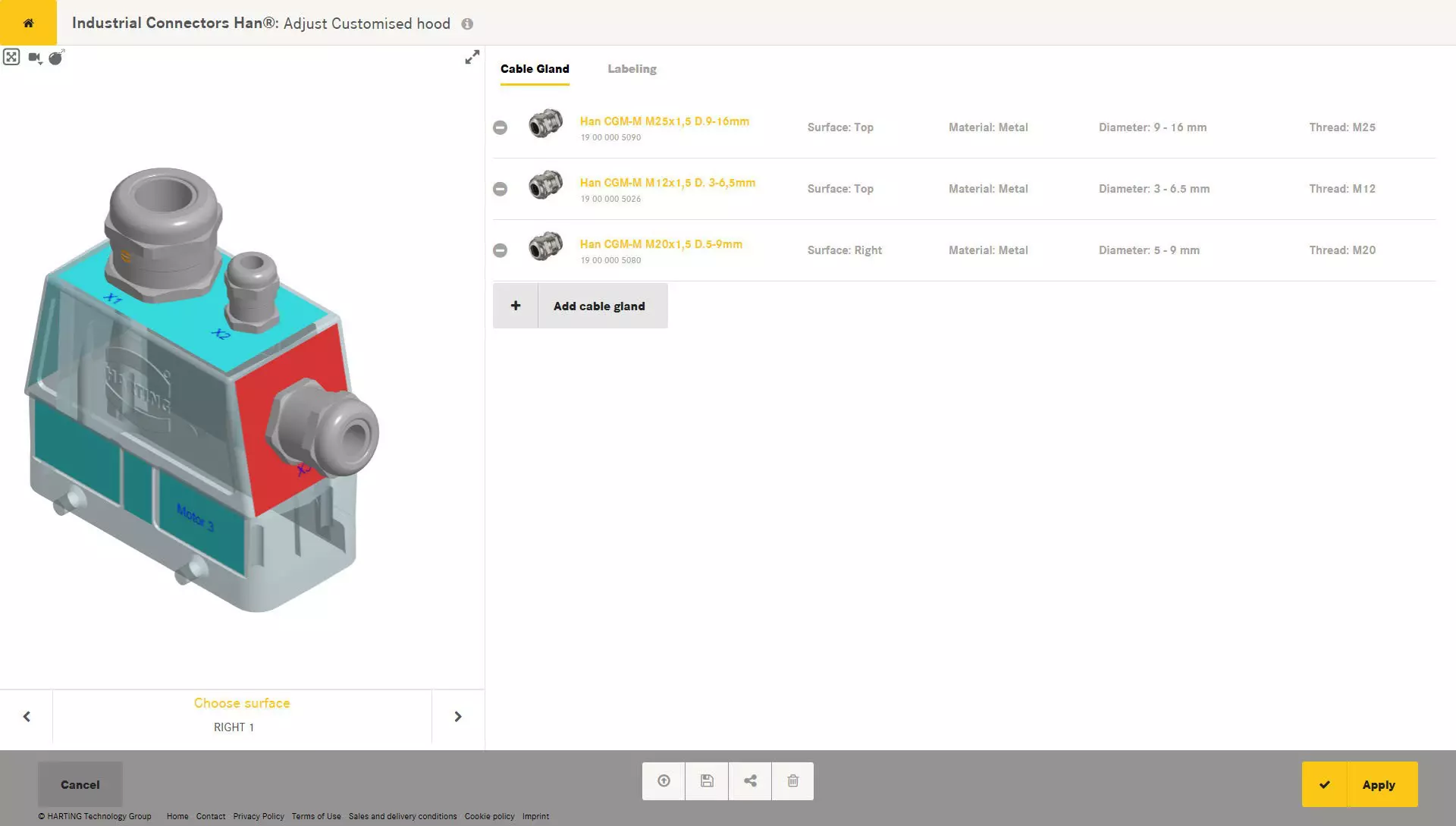 Han configurator customized housing