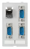 Han-Port Data modul (3xSUB-D9, m-m; 1xRJ