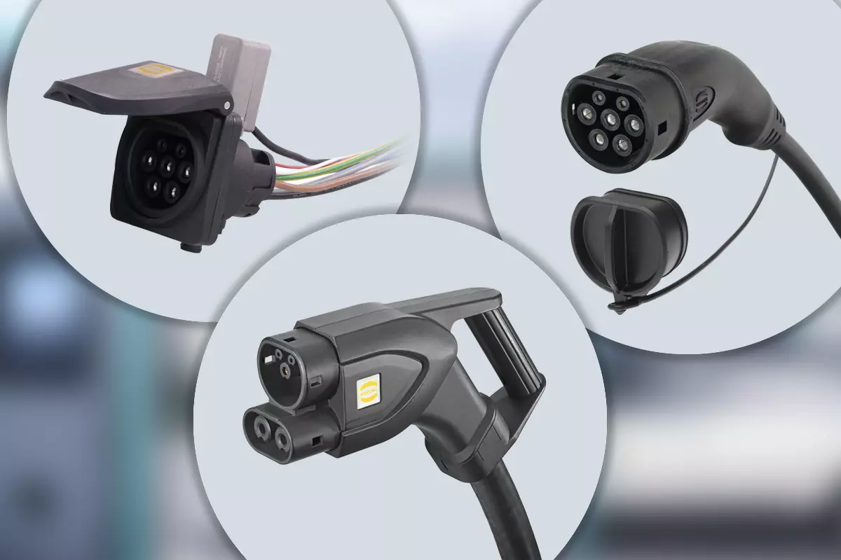 AC and DC charging cables and charging socket