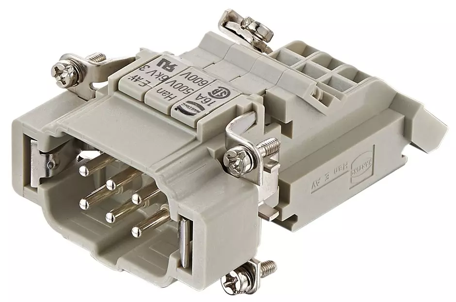 Han 6E AV Terminal Block Male Left Hand