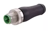 M12 K 4+PE male straight overmolded