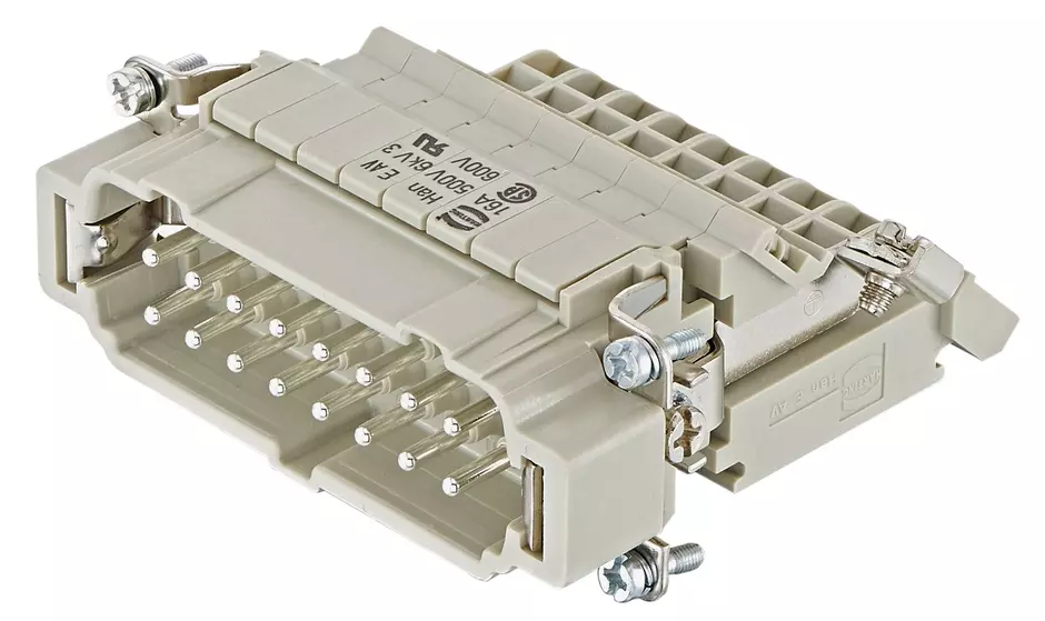 Han E AV 16 Pos. M Insert Term. Block Ri