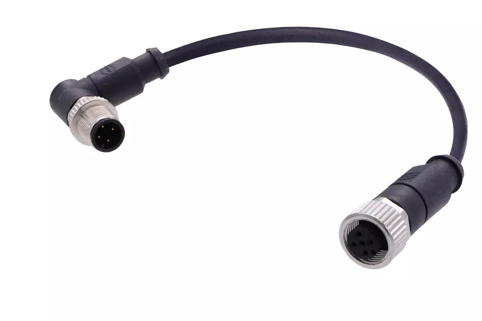 M12 A-cod 4-pol an/ st m/ f PUR 5.00m