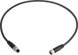 M8 Cable Assembly 4-poles st/st f/m 0,3m