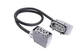 Han 6 B-E CA lever m/f ang/ang PVC,1m
