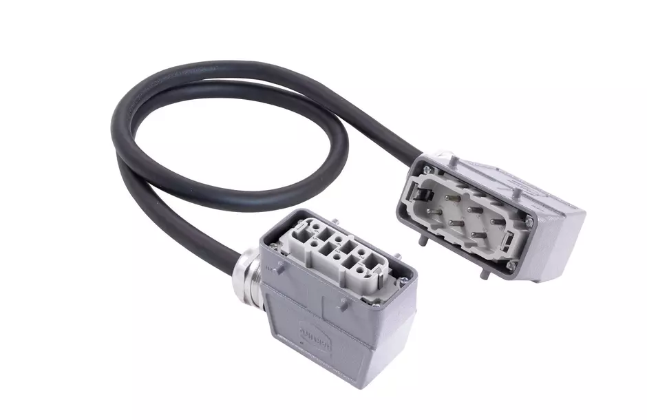 Han 6 HsB UL2237 side entry 2-Lever 1,0m