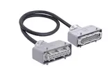 Han 24 B-E CA lever m/f st/st PVC,1m