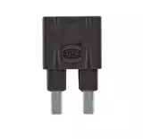 Jumper Along 1x2 black 16A