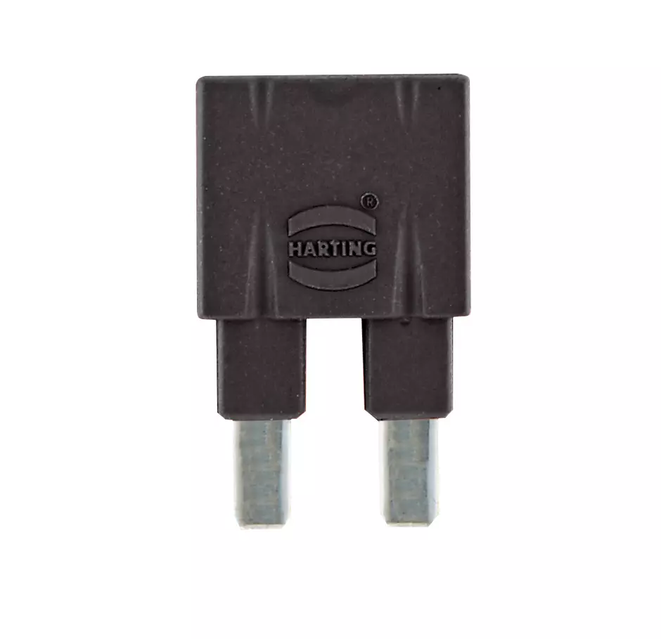 Jumper Along 1x2 black 16A