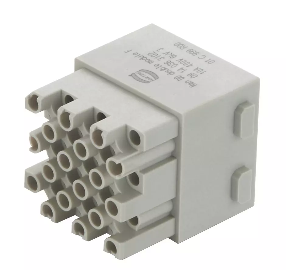 Han DD double module, crimp female