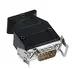 D-Sub 25P plast hood 1s+2a-ent sp-sl-lo