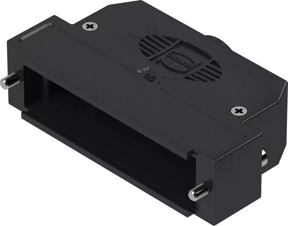 D-Sub 50P plast hood 1str-ent slo M3 s