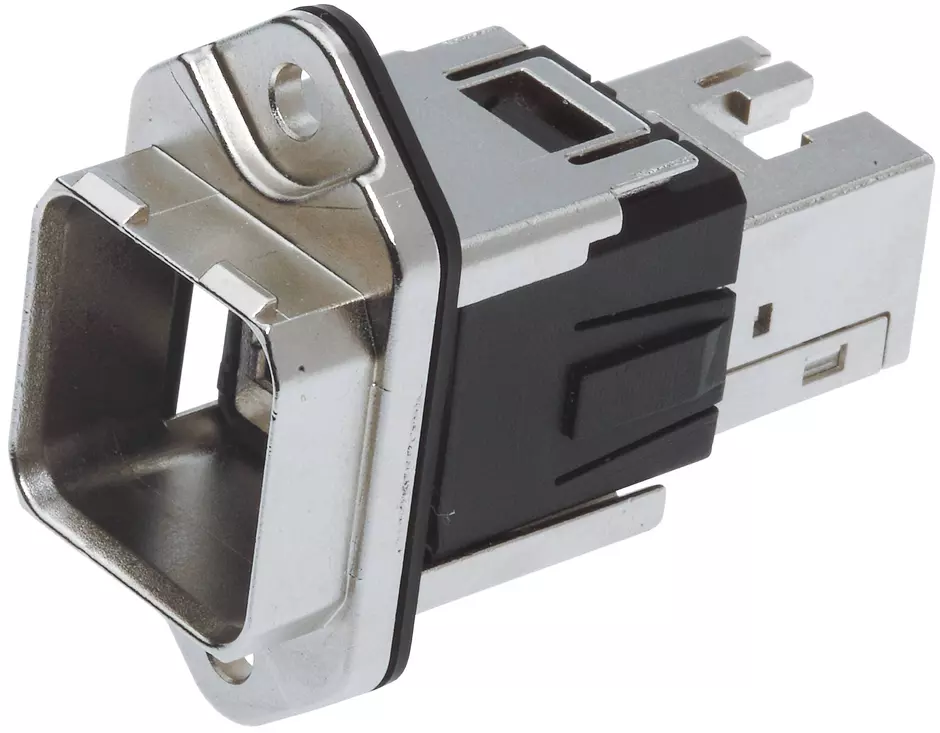 Han PushPull PFT metal Bulkhead Cat.6A