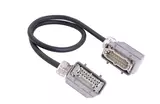 Han 16 B-E CA lever m/f ang/ang PVC,1m