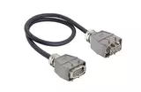 Han 10 B-E CA lever m/f st/st PVC, 1m
