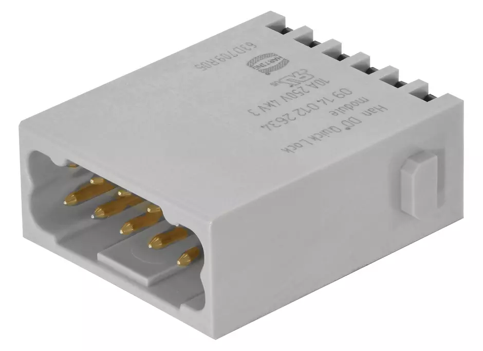 Han DD Quick-Lock module, male Au