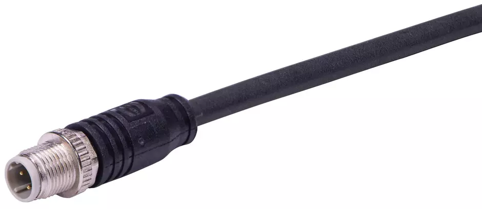 M12 D-cod 4-pol st/- m/- Rail 0.2m