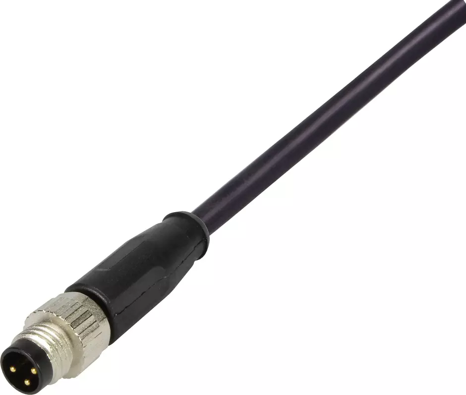 M8 cable assy. st/- m/- 3m