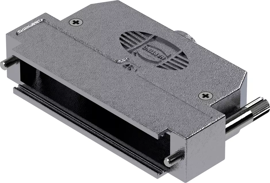 D-Sub 37P metpl hood 1str-ent kn M3 l