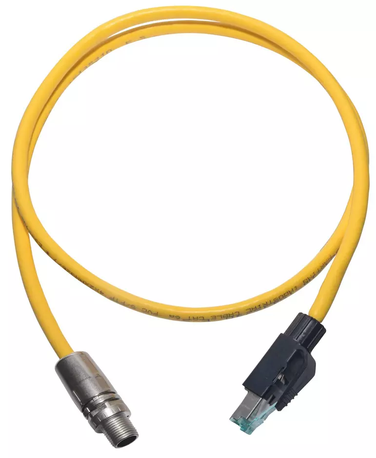 RJ45 - M12 x-code Cable Assy 1,0m PVC