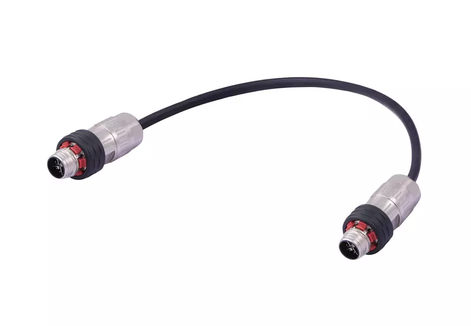 M12 X-cod 8-pol st/st m/m PPi Rail 1.0m