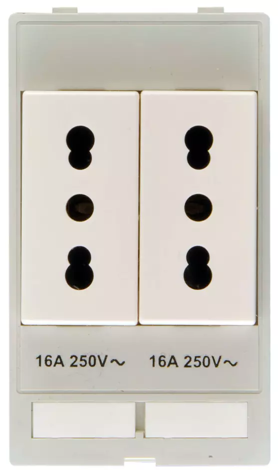 Plug socket module double Italy (CEI)