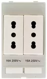 Plug socket module double Italy (CEI)