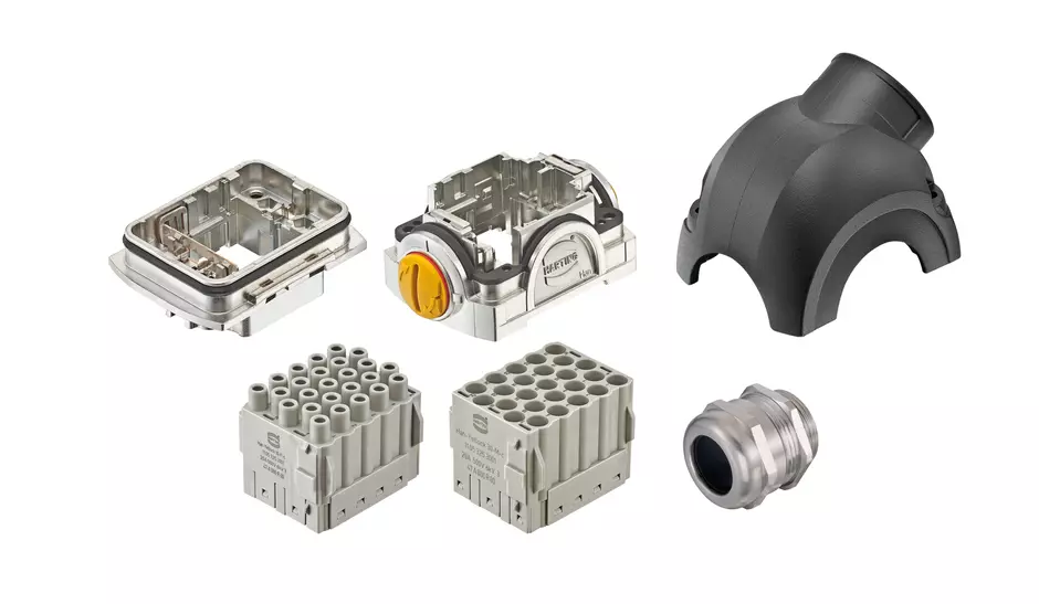Han-Yellock 30 kit, 25 pin, angled