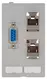 Data module (2x RJ45+1xD-Sub9 Bu/Bu)