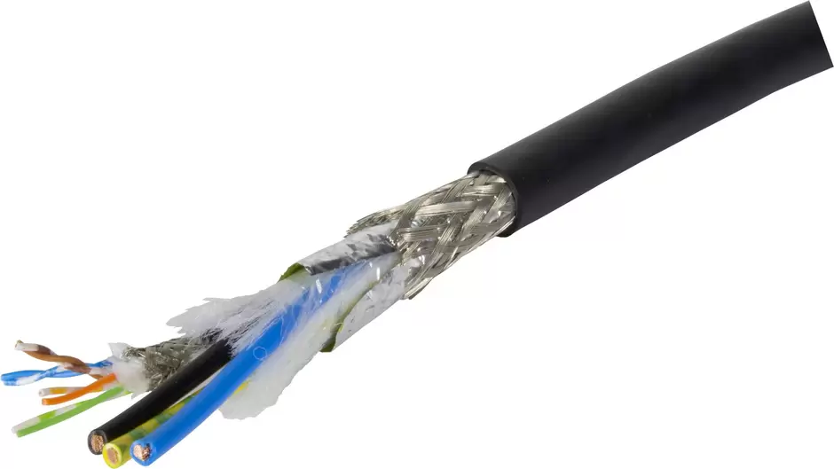 Hybrid cable Cat 5e 4x2AWG26/7, 3x2,5qmm