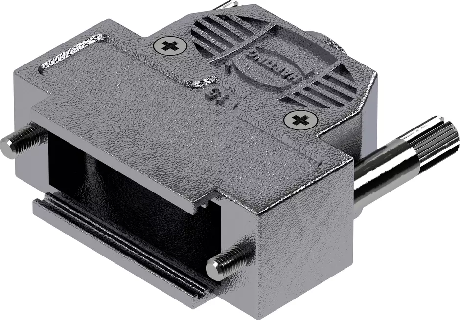 D-Sub 15P metpl hood 1str-ent kn M2.6 l