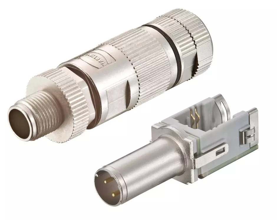 preLink M12 plug D-coded 4-pole Cat.5