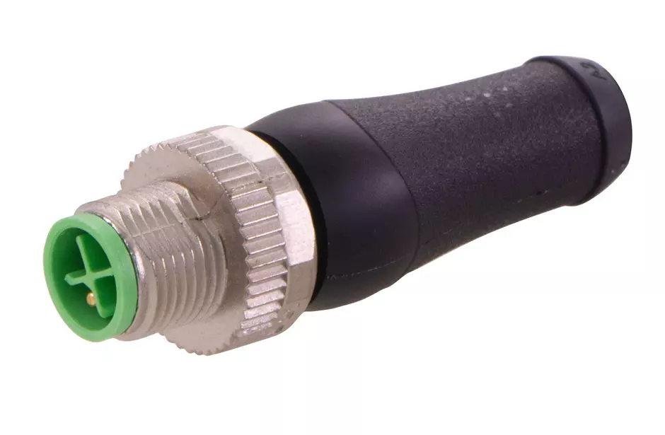 M12 S 3+PE male straight overmolded