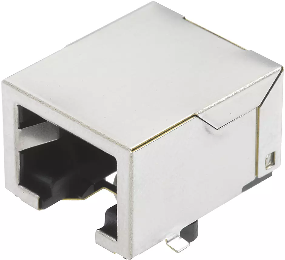 RJI RJ45 jack Cat.5 SMT angled T&R (130)