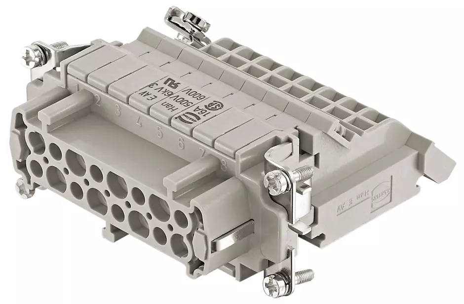 Han E AV 16 Pos. F Insert Term Block Lef