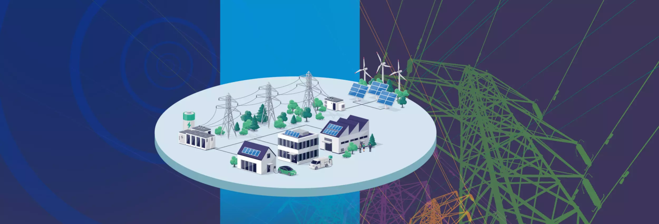 electricity grid - high-voltage lines