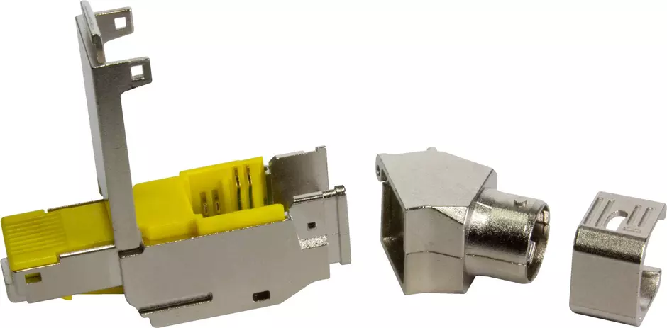 preLink RJ45 plug, IP20 Cat.6A L-35°
