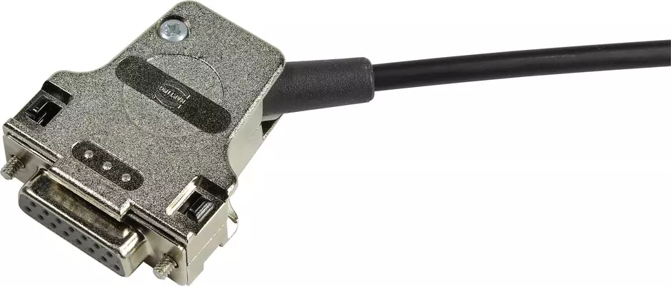 D Sub side entry metal hood15 pole_cable