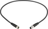 M8 Cable Assembly 3-poles st/st f/m 0,3m