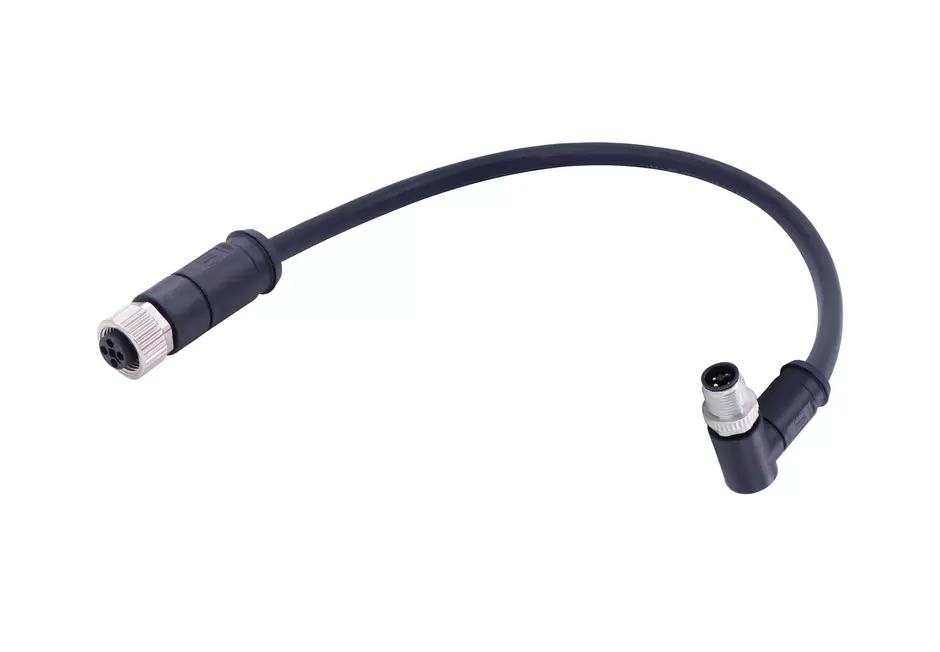 M12 T-cod 4-pole st/an f/m PUR 1.0m