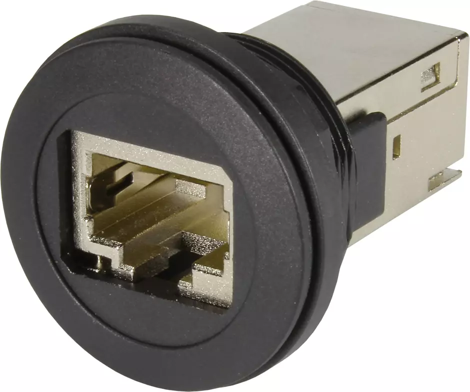 har-port RJ45 coupler Cat.6A black