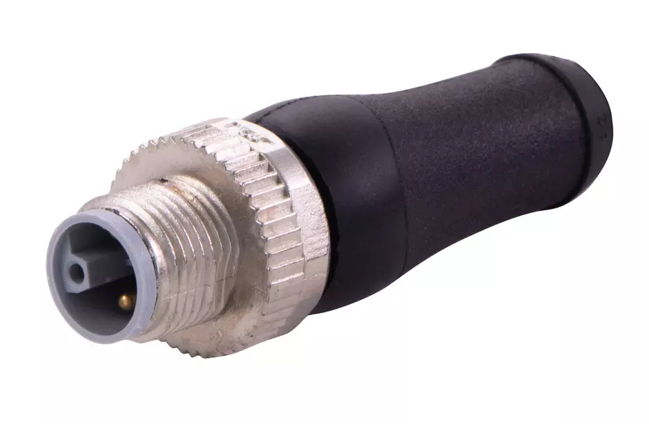 M12 L 4+FE male straight overmolded