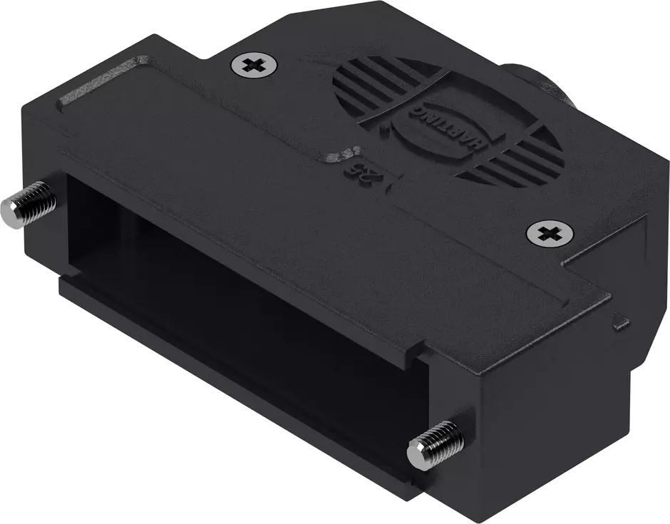 D-Sub 25P plast hood 1str-ent slo M3 s